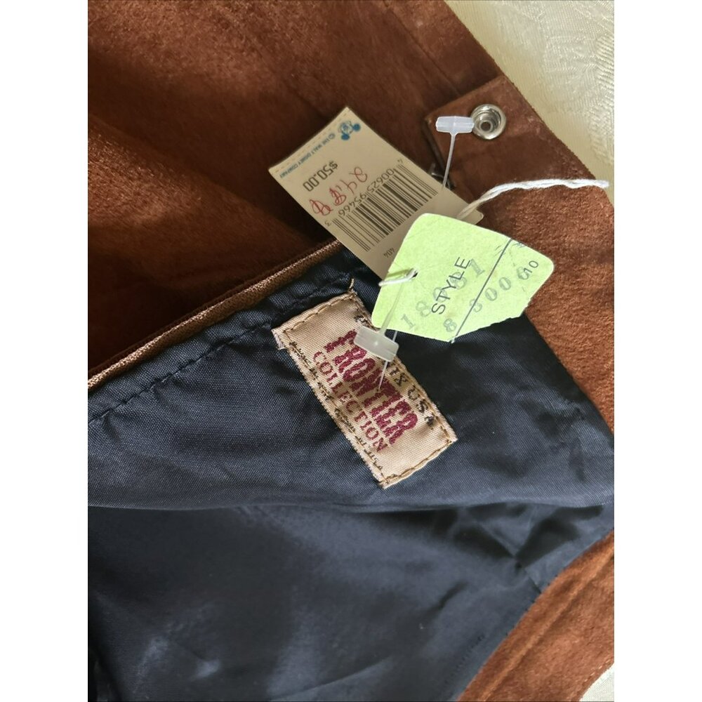 Forever Western Women's Brown Suede Mini Skirt SZ 9/10 Lined Zipper Closure NWT - Picture 4 of 4